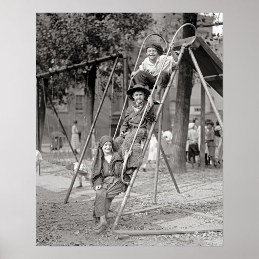 1922年の子供たちの仮装。ヴィンテージ写真 ポスター (正面)