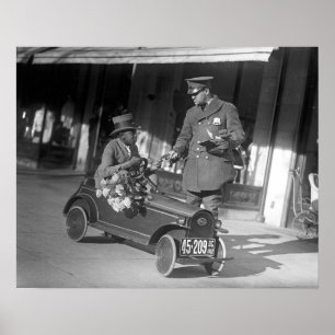 1922年の足踏ストップみ車の交通。ヴィンテージ写真 ポスター