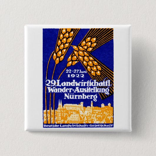 1922年ニュールンベルク農業博覧会 缶バッジ (正面)