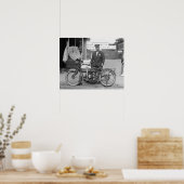 1922年バイク警官。ヴィンテージ写真 ポスター (キッチン)