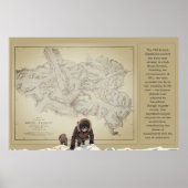 1922年マロリー・エベレスト探検隊 ヴィンテージ地図アート ポスター (正面)