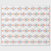 1922年「笑顔の顔」包装紙 ラッピングペーパー (フラット)