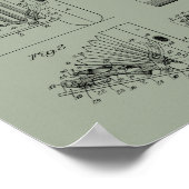 1922折りたたみカメラ特許アートスケッチプリント ポスター (角)