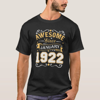 1922素晴らし年1月以来100歳Th Bir Tシャツ