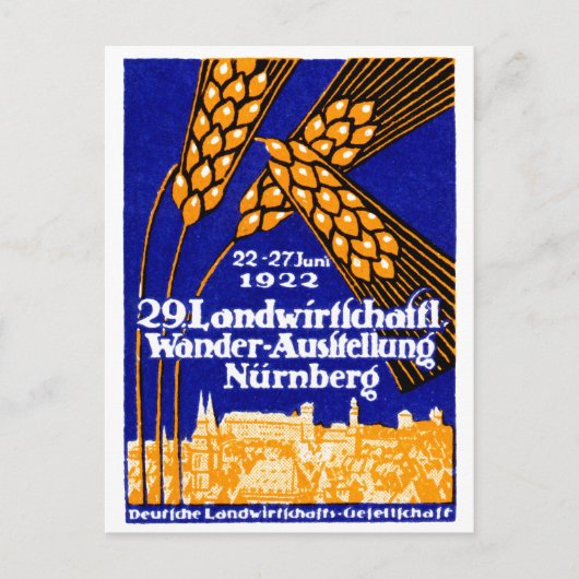 1922 ニュルンベルク農業博覧会 ポストカード (正面)