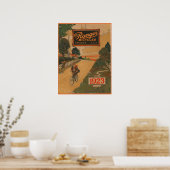 1923ヴィンテージミードレンジャー自転車とアートポスター ポスター (キッチン)