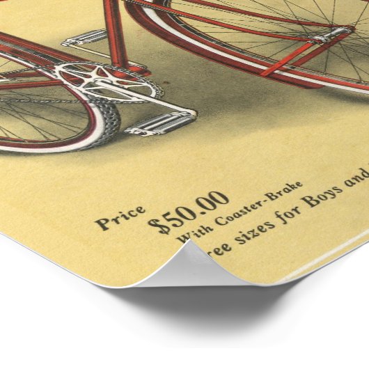 1923ヴィンテージメンズパスファインダー自転車広告アートポスター ポスター (角)
