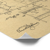 1923ヴィンテージ骨障害表特許アートプリント ポスター (角)