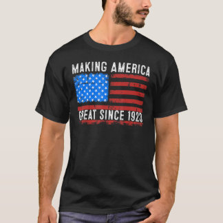 1923年から100番目の誕生日が素晴らしアメリカを創る Tシャツ