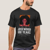 1923年のローズウッド大虐殺の100周年を迎えるブラック Tシャツ (正面)