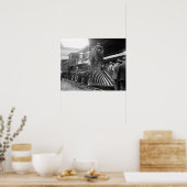 1923年の蒸気機関車。ヴィンテージ写真 ポスター (キッチン)
