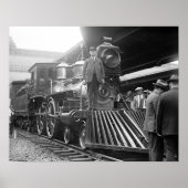 1923年の蒸気機関車。ヴィンテージ写真 ポスター (正面)