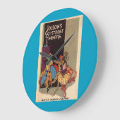 1923年アル·ジョルソンの劇場の劇団紙カバー ラージ壁時計 (傾斜)