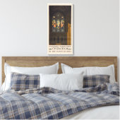 1923年ステンドグラス窓のある教会のポスター。 キャンバスプリント (インサイチュ (寝室))