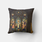 1923年ステンドグラス窓のある教会のポスター。 クッション (裏面)