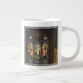 1923年ステンドグラス窓のある教会のポスター。 ジャンボコーヒーマグカップ (右)