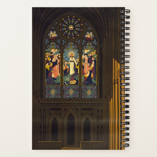 1923年ステンドグラス窓のある教会のポスター。 ノートブック (裏面)