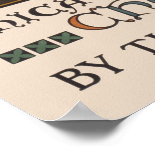 1923年ステンドグラス窓のある教会のポスター。 ポスター (角)