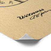 1923年飛んでいる自動車自動車自動車特許スケッチプリント ポスター (角)