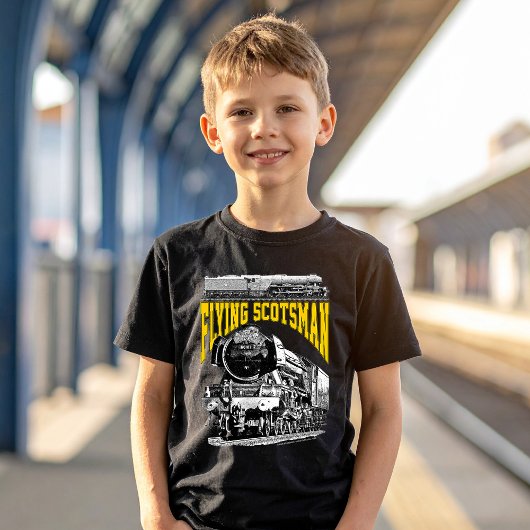 1923年LNER列車 フライングスコッツマン 蒸気機関車 Tシャツ