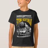 1923年LNER列車 フライングスコッツマン 蒸気機関車 Tシャツ (正面)