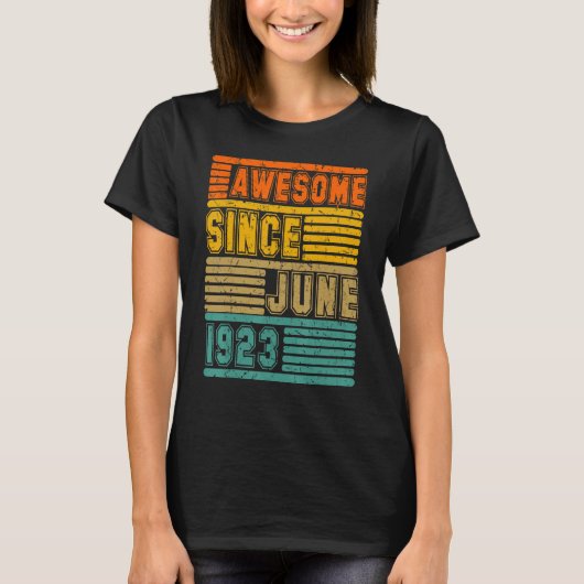1923素晴らし年6月以来ヴィンテージ99人目の男女 Tシャツ (正面)