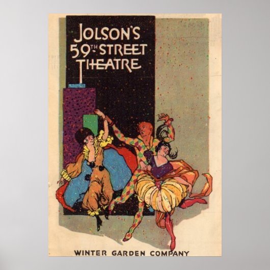 1923 Al Jolson’s Theatre playbill cover ポスター (正面)