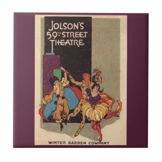 1923 Al Jolson's Theatre playbill cover タイル (正面)