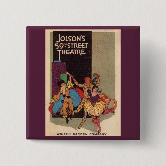 1923 Al Jolson's Theatre playbill cover 缶バッジ (正面)