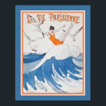 1923 Deco La Vie Parisienneカバー ポスター<br><div class="desc">1923カラフル年、波に乗ったフラッパーを特徴とするラ・ヴィー・パリジェンヌのアールデコカバー。11x14を示す。他のサイズで利用可能。</div>