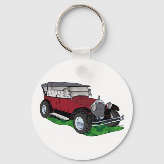 1923 Oldsmobileツーリング – 赤 キーホルダー (正面)