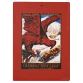 1924のオリンピック冬のゲームポスター クリップボード (裏面)