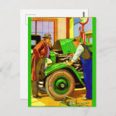 1924ケリースプリングフィールドのバルーンタイヤと ポストカード (正面/裏面)