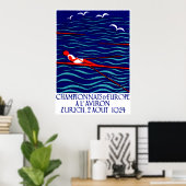 1924チューリッヒ・ローイング・ポスター ポスター (ホームオフィス)