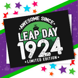 1924年からずっと素晴らしい うるう年 2月29日 誕生日 ポストカード