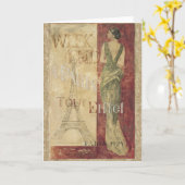 1924年の週末 カード (黄色い花)