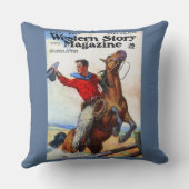 1924年のWestern Story誌の表紙プリント。 クッション (裏面)