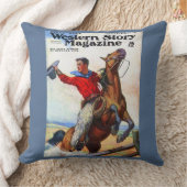 1924年のWestern Story誌の表紙プリント。 クッション (ブランケット)