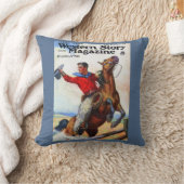 1924年のWestern Story誌の表紙プリント。 クッション (ブランケット)