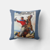 1924年のWestern Story誌の表紙プリント。 クッション (裏面)