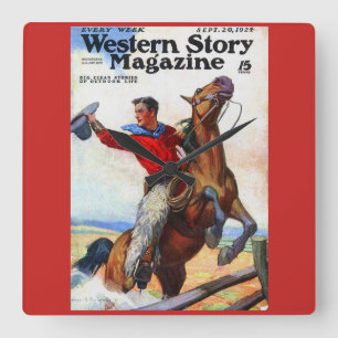 1924年のWestern Story誌表紙 スクエア壁時計