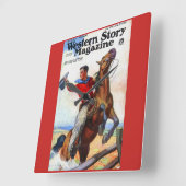 1924年のWestern Story誌表紙 スクエア壁時計 (傾斜)