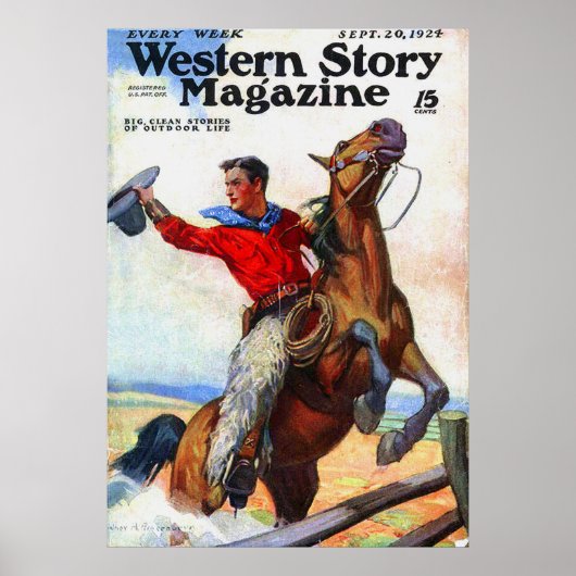 1924年のWestern Story誌表紙 ポスター (正面)