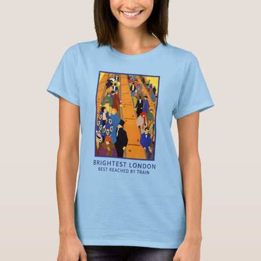 1924年イギリス アールデコ 旅行ポスター ホレス・テイラー Tシャツ (正面)