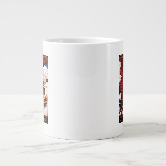 1924年オリンピック冬季大会ポスター ジャンボコーヒーマグカップ (正面)