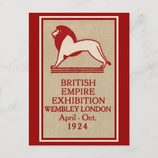 1924年ブリタニア帝国博覧会ポスター ポストカード (正面)