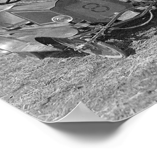 1924年ペダル車を持つ子供。ヴィンテージ写真 ポスター (角)