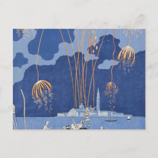 1924年ヴェネツィアで開催されたジョージ・バービール花火 ポストカード (正面)