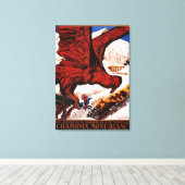 1924年冬季五輪ポスター キャンバスプリント (インサイチュ (ウッドフロア))