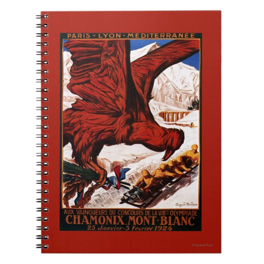 1924年冬季五輪ポスター ノートブック (正面)